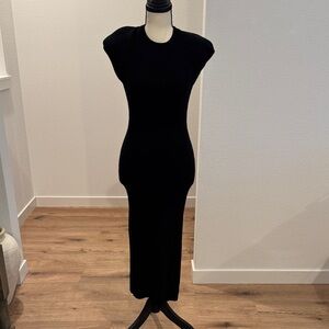 Chic Black Midi Dress for Women